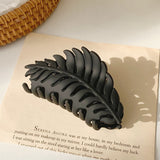 Claw-Style Hair Clip with Leaf Design