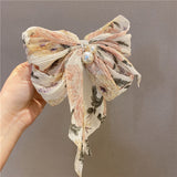 Bow-Knot Style Floral Barrette