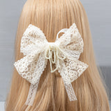 Bowknot-Style Lace Barrette