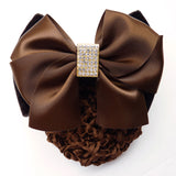 Bowknot-Style Barrette with Diamond Badge