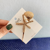 Shell and Starfish Hairclip