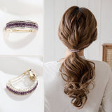 Buckle-Style Hair Clip with Gem Design