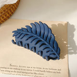 Claw-Style Hair Clip with Leaf Design