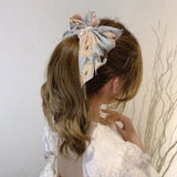 Bow-Knot Style Floral Barrette