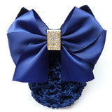 Bowknot-Style Barrette with Diamond Badge