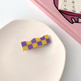 Checkerboard Hair Clips