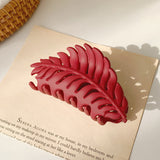 Claw-Style Hair Clip with Leaf Design