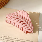 Claw-Style Hair Clip with Leaf Design