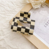 Checkerboard Claw Style Hair Clip