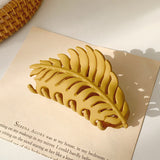 Claw-Style Hair Clip with Leaf Design