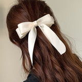 Bowknot-Style Hair Clip with Long Tail